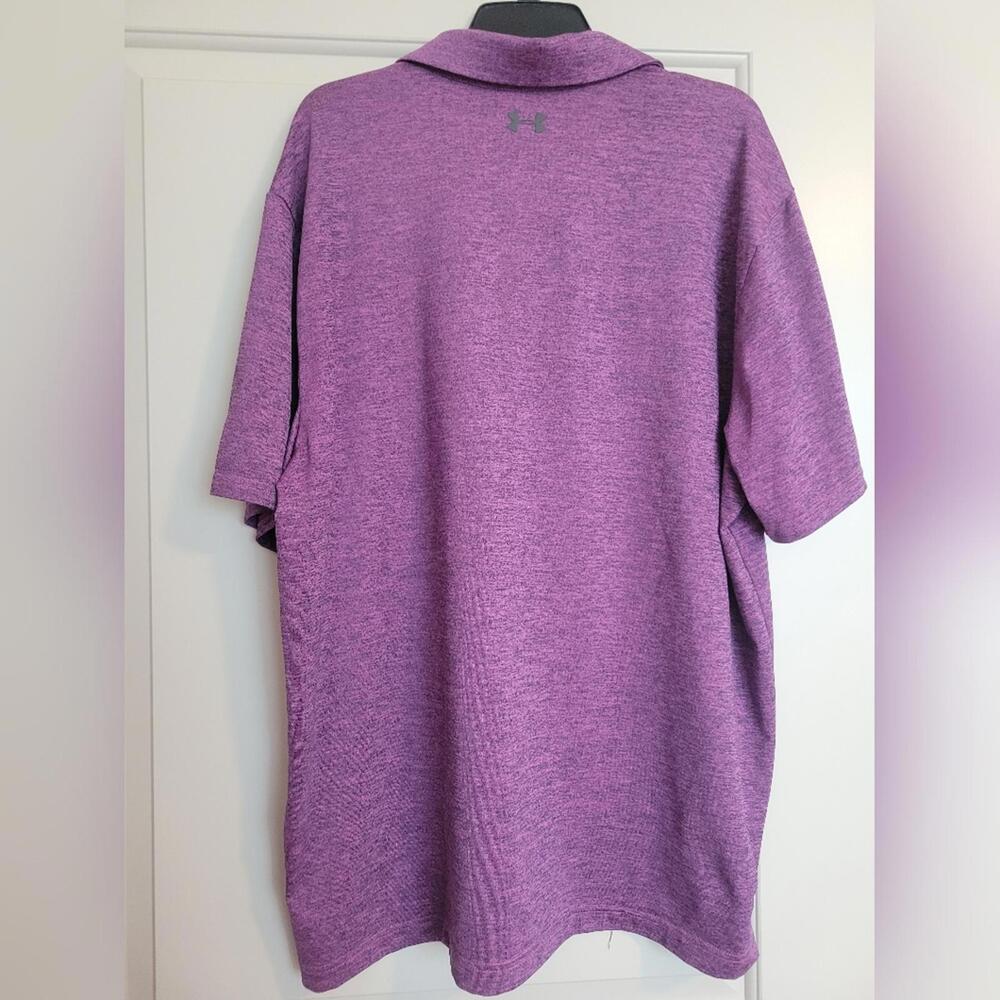 Under Armour Playoff Polo Purple Shirt 2XL (AT-06) - Picture 4 of 7
